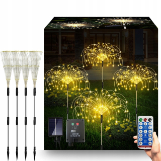 WANGXINYAO vstavaná solárna lampa) biela 88 cm 4 ks.